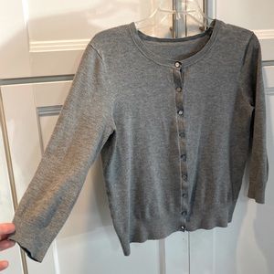Light gray cropped cardigan